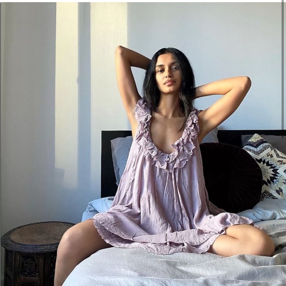 OLIVE GREEN Free People Intimately Just For You Trapeze Dress sz XS